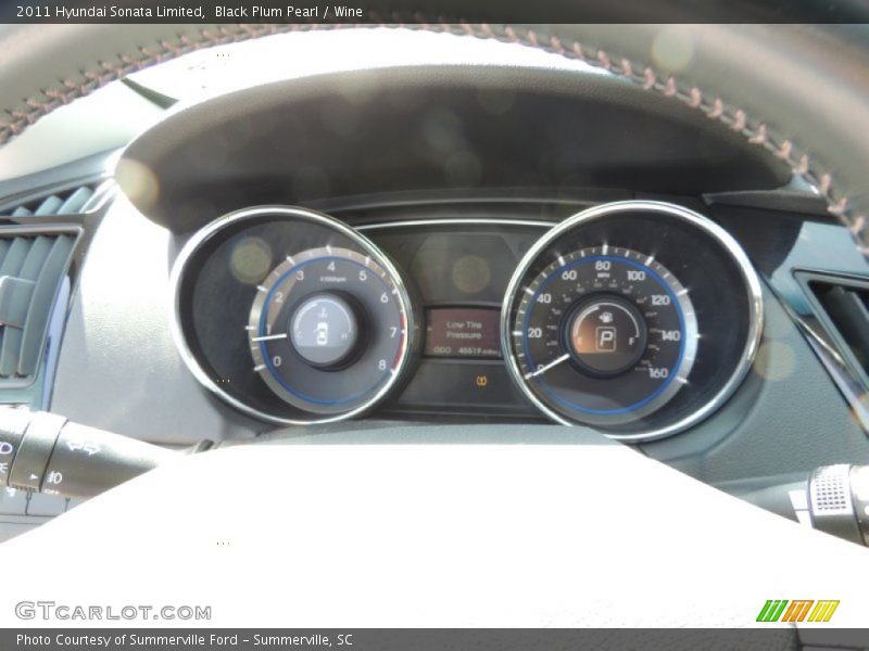 Black Plum Pearl / Wine 2011 Hyundai Sonata Limited