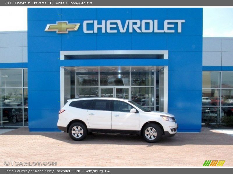 White / Ebony/Mojave 2013 Chevrolet Traverse LT
