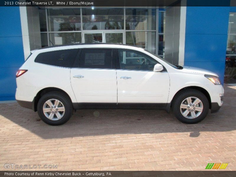 White / Ebony/Mojave 2013 Chevrolet Traverse LT