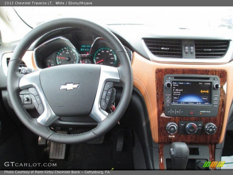 White / Ebony/Mojave 2013 Chevrolet Traverse LT