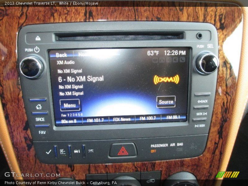 White / Ebony/Mojave 2013 Chevrolet Traverse LT