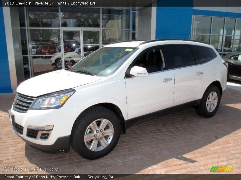 White / Ebony/Mojave 2013 Chevrolet Traverse LT