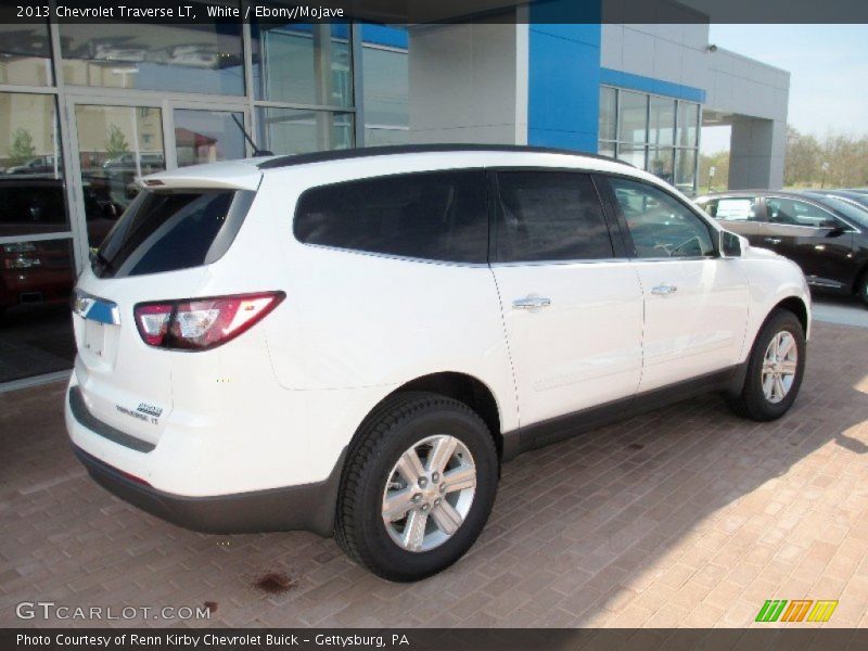 White / Ebony/Mojave 2013 Chevrolet Traverse LT