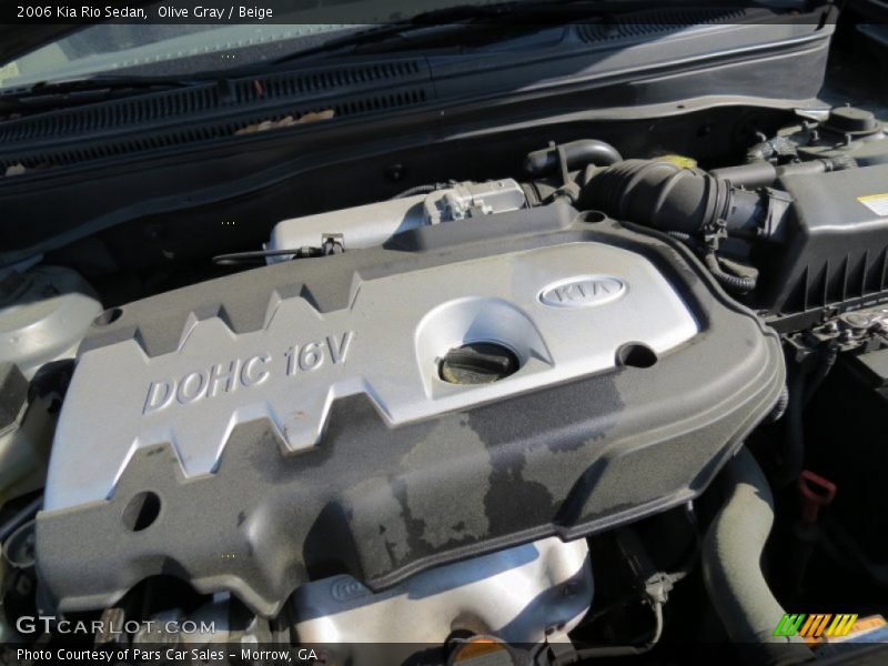  2006 Rio Sedan Engine - 1.6 Liter DOHC 16-Valve VVT 4 Cylinder