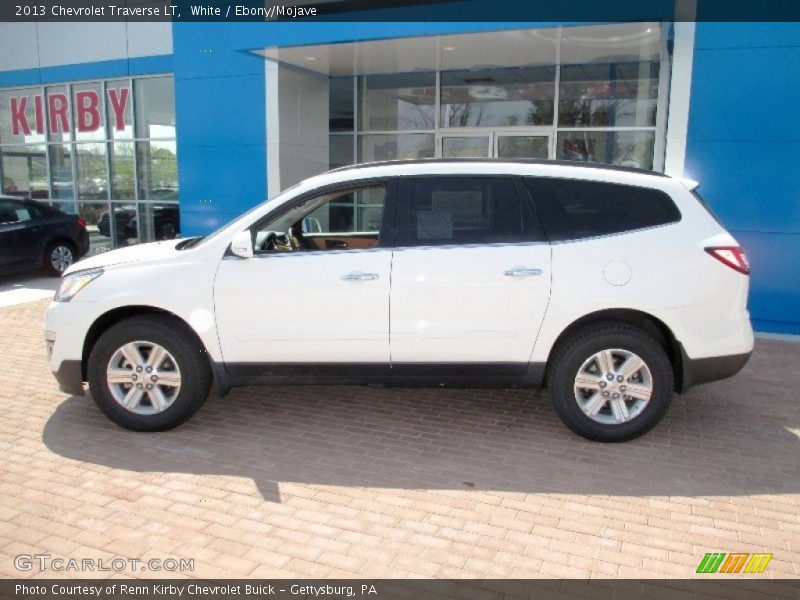 White / Ebony/Mojave 2013 Chevrolet Traverse LT