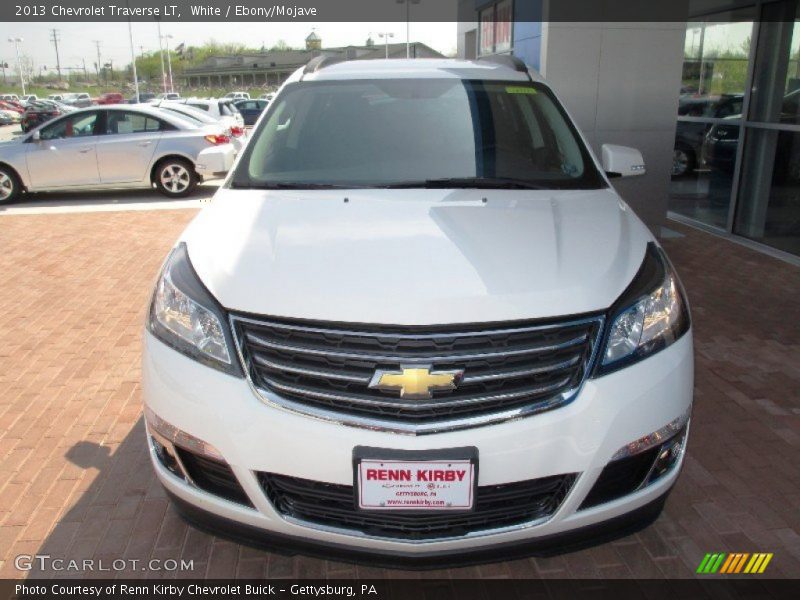 White / Ebony/Mojave 2013 Chevrolet Traverse LT