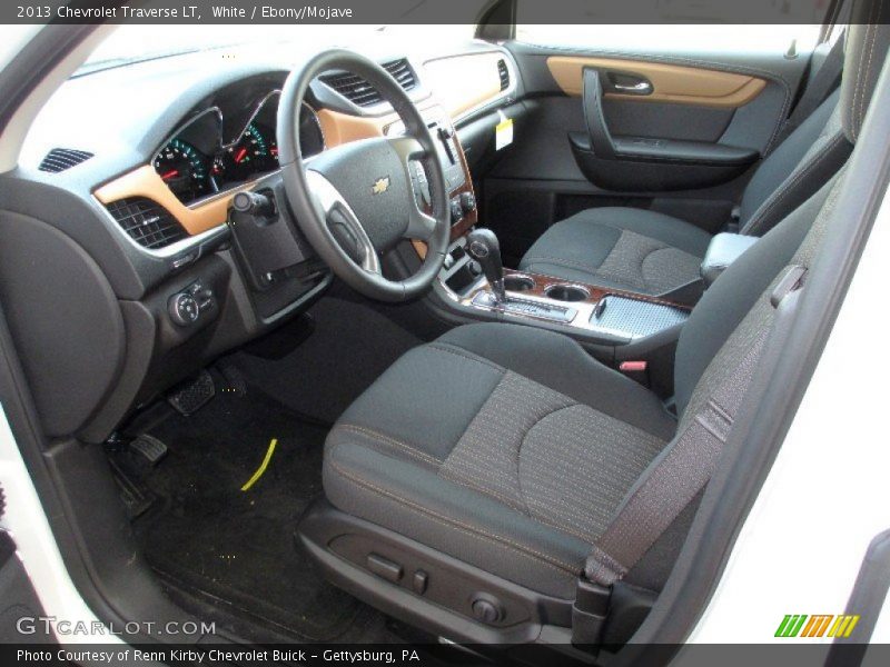 White / Ebony/Mojave 2013 Chevrolet Traverse LT