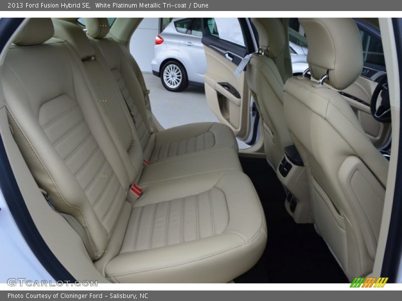 White Platinum Metallic Tri-coat / Dune 2013 Ford Fusion Hybrid SE