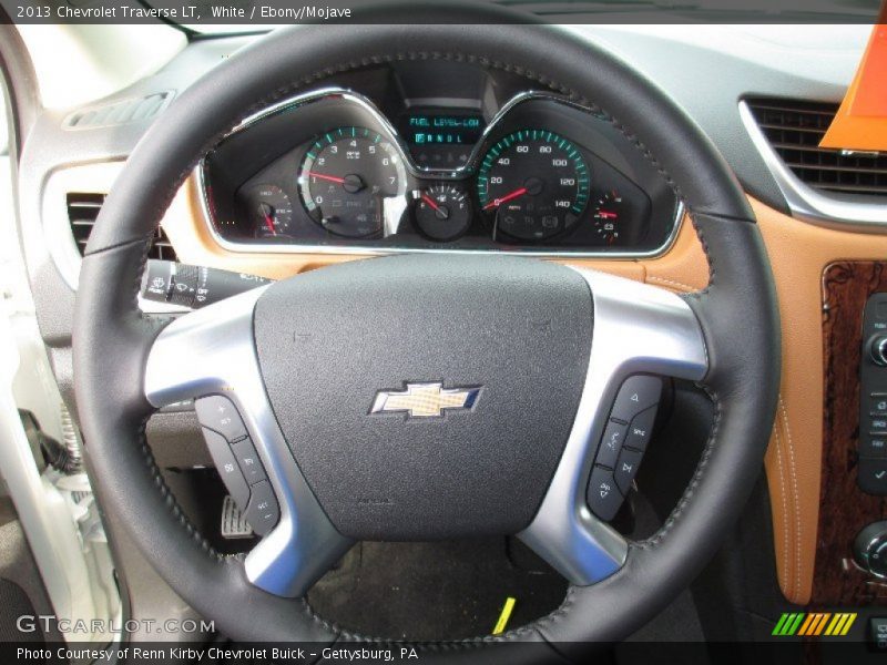 White / Ebony/Mojave 2013 Chevrolet Traverse LT