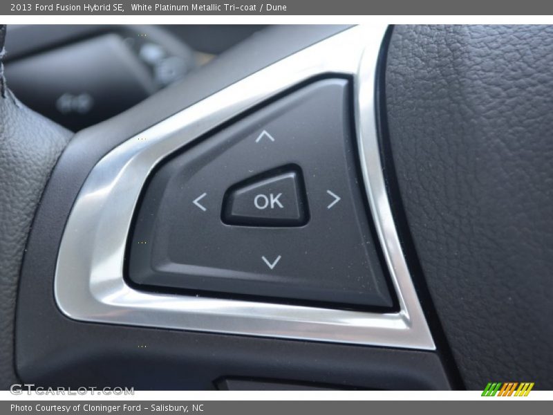 White Platinum Metallic Tri-coat / Dune 2013 Ford Fusion Hybrid SE