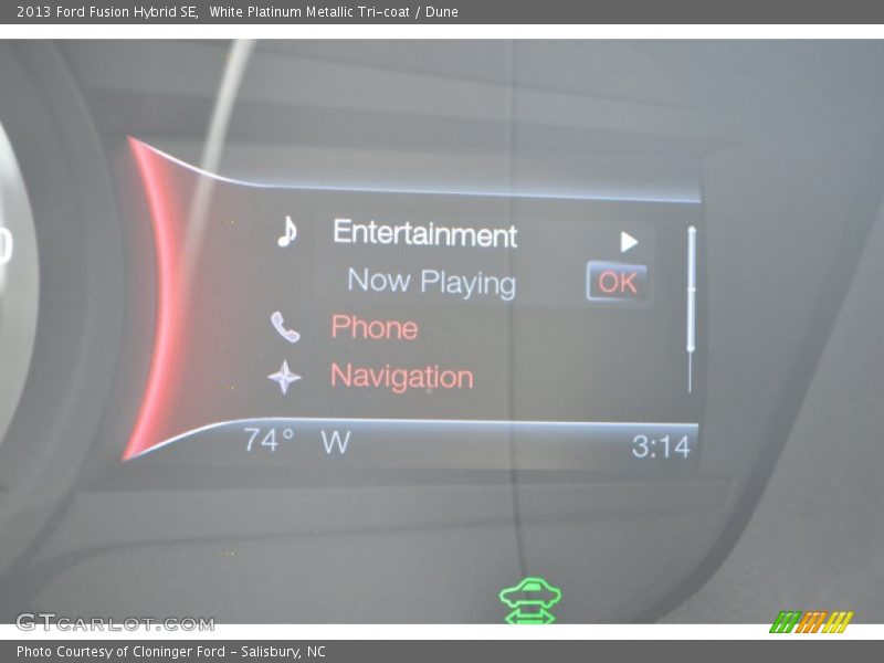White Platinum Metallic Tri-coat / Dune 2013 Ford Fusion Hybrid SE