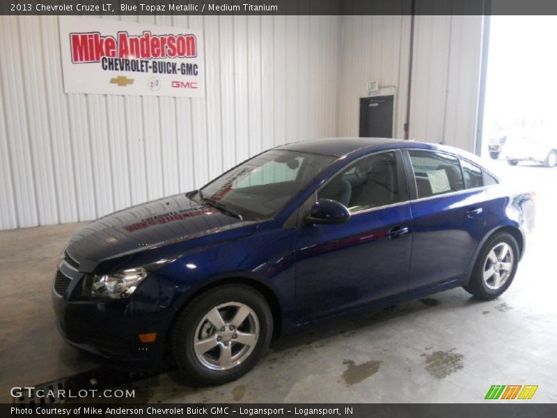 Blue Topaz Metallic / Medium Titanium 2013 Chevrolet Cruze LT