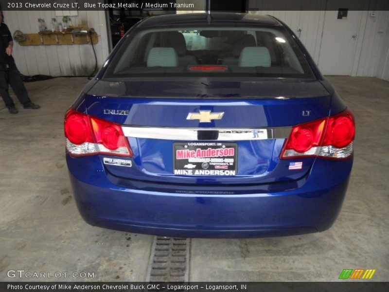 Blue Topaz Metallic / Medium Titanium 2013 Chevrolet Cruze LT