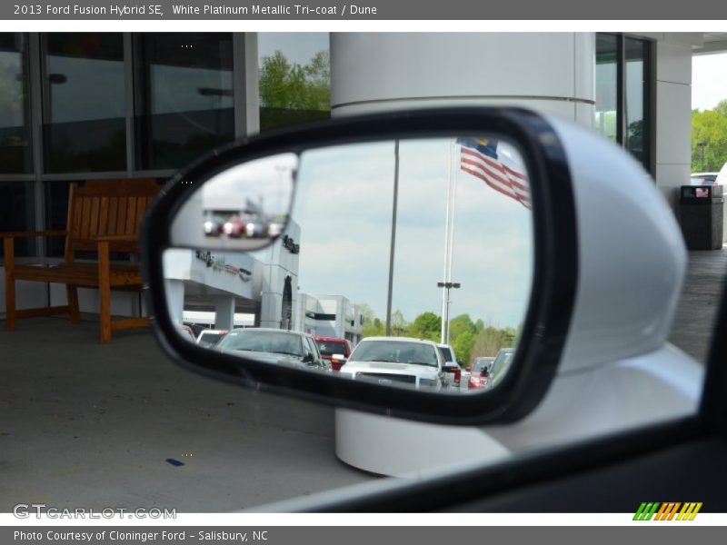 White Platinum Metallic Tri-coat / Dune 2013 Ford Fusion Hybrid SE