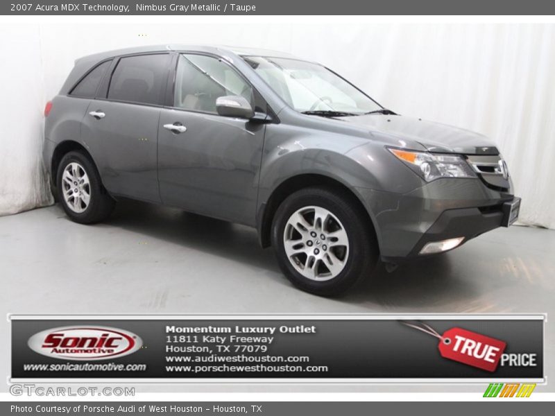 Nimbus Gray Metallic / Taupe 2007 Acura MDX Technology