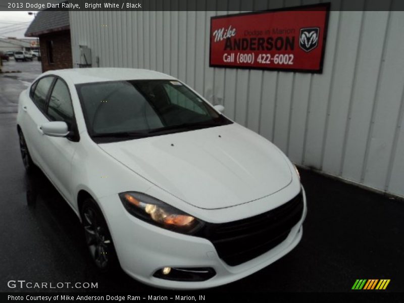 Bright White / Black 2013 Dodge Dart Rallye