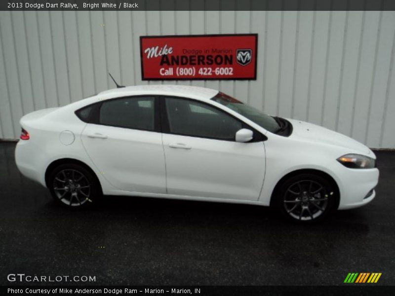Bright White / Black 2013 Dodge Dart Rallye