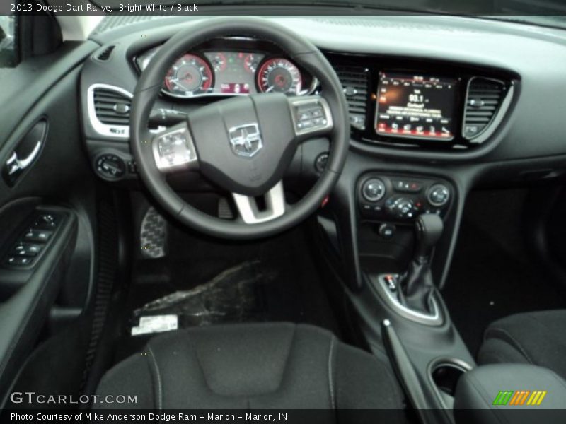 Bright White / Black 2013 Dodge Dart Rallye