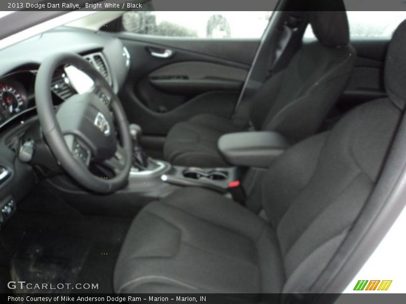 Bright White / Black 2013 Dodge Dart Rallye