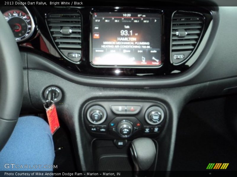 Bright White / Black 2013 Dodge Dart Rallye