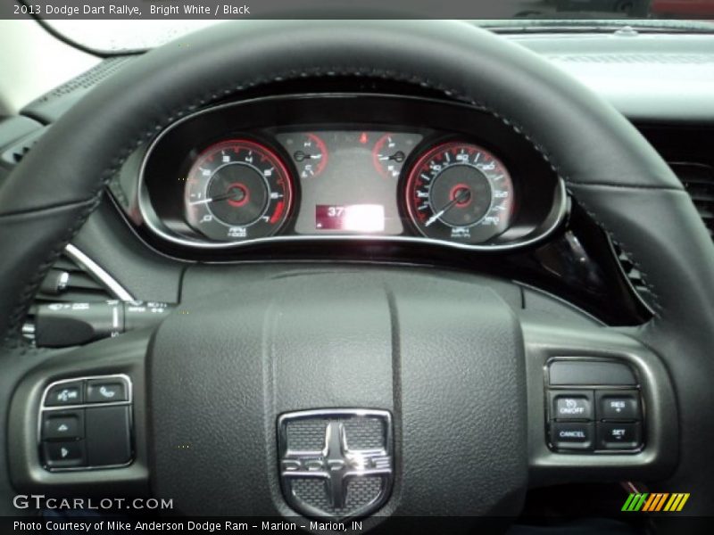 Bright White / Black 2013 Dodge Dart Rallye