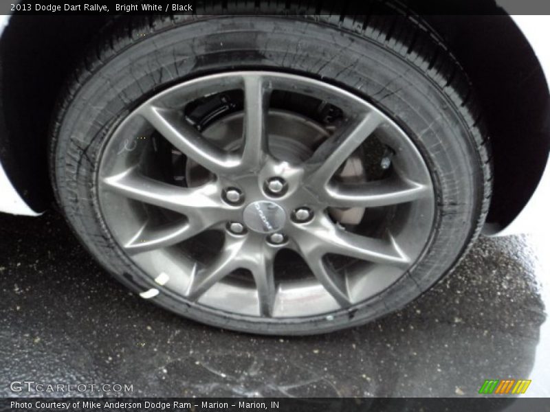 Bright White / Black 2013 Dodge Dart Rallye