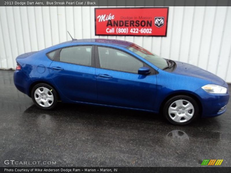 Blue Streak Pearl Coat / Black 2013 Dodge Dart Aero