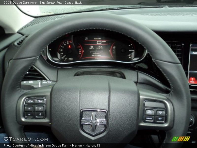 Blue Streak Pearl Coat / Black 2013 Dodge Dart Aero