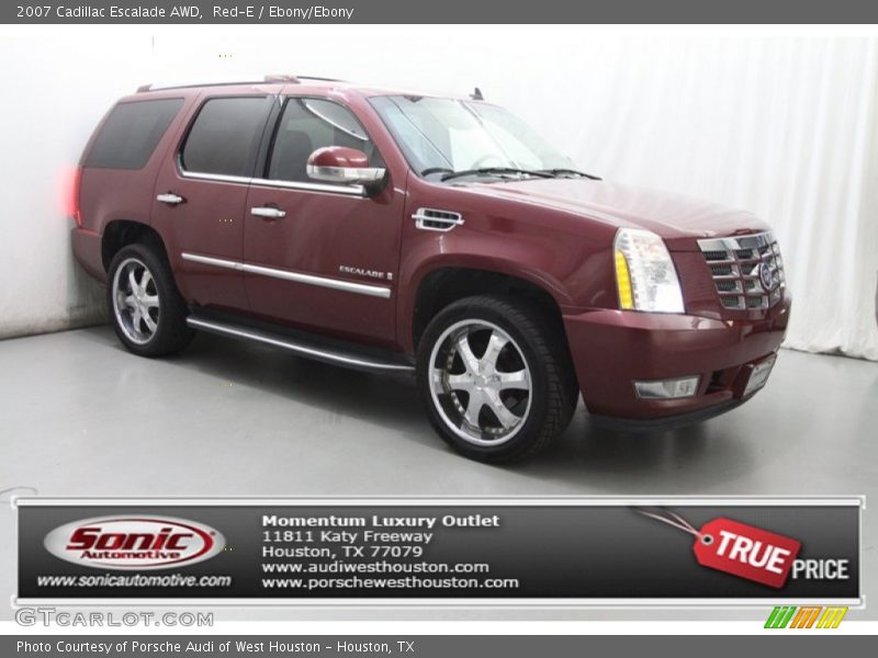 Red-E / Ebony/Ebony 2007 Cadillac Escalade AWD