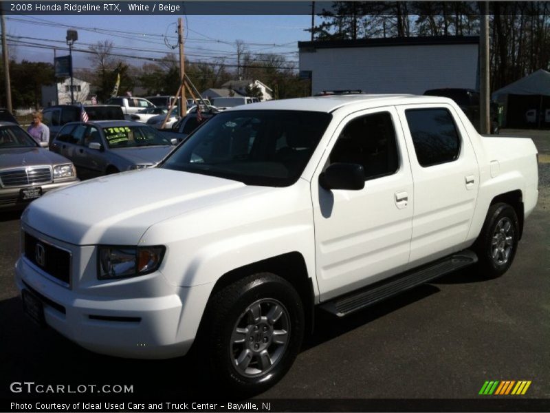White / Beige 2008 Honda Ridgeline RTX