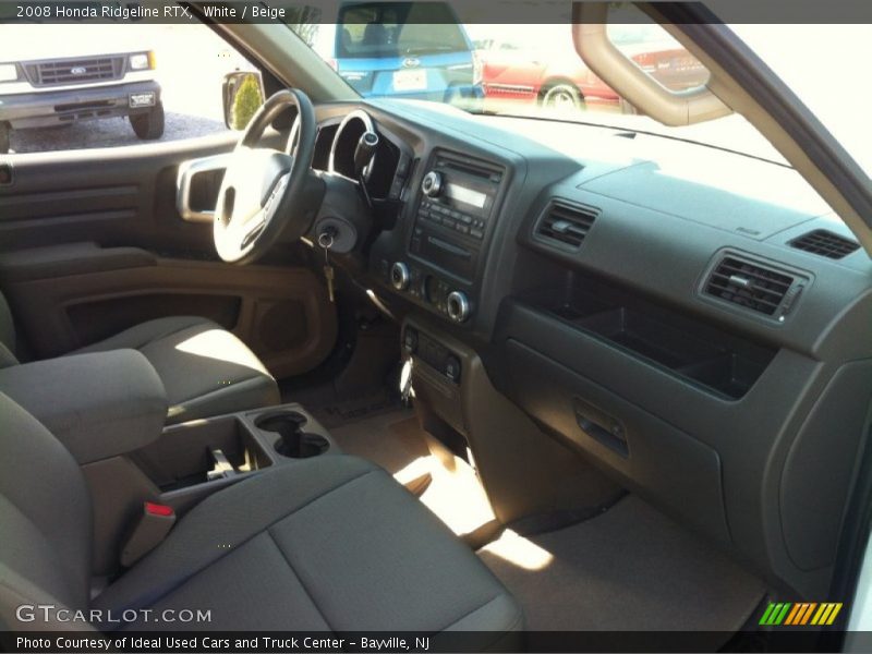 White / Beige 2008 Honda Ridgeline RTX
