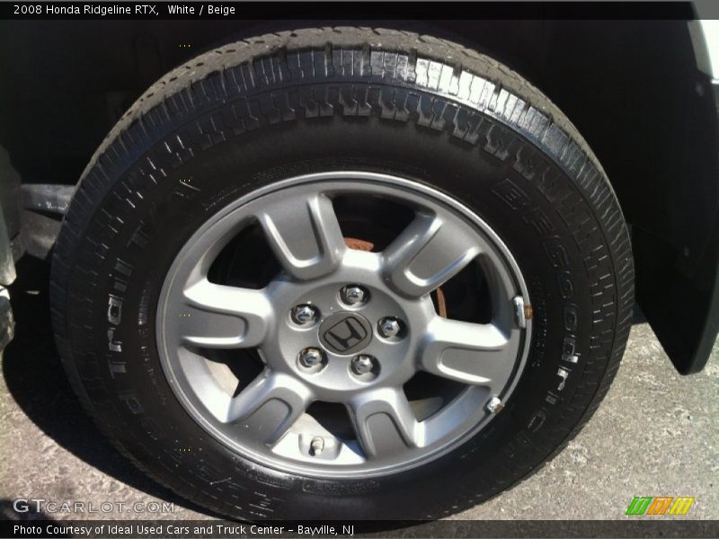 White / Beige 2008 Honda Ridgeline RTX