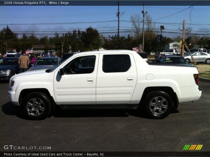 White / Beige 2008 Honda Ridgeline RTX