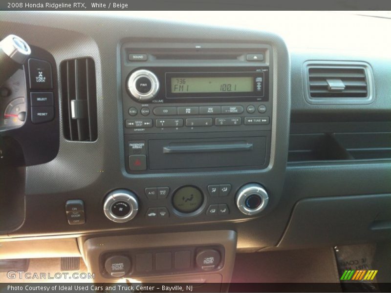 White / Beige 2008 Honda Ridgeline RTX
