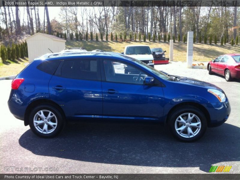 Indigo Blue Metallic / Gray 2008 Nissan Rogue SL AWD