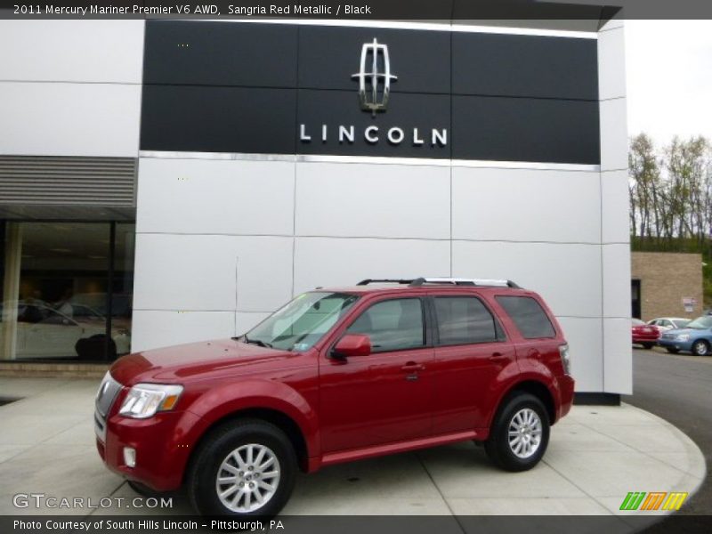Sangria Red Metallic / Black 2011 Mercury Mariner Premier V6 AWD