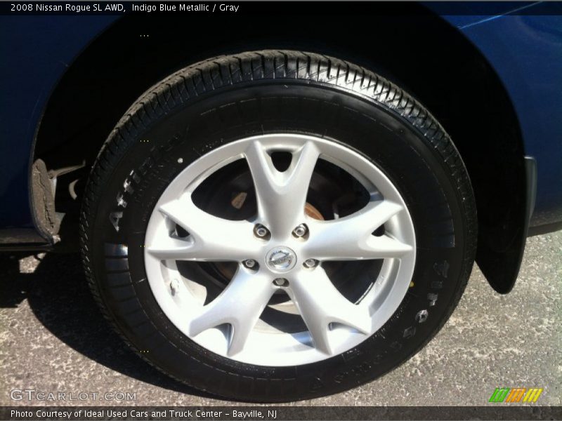 Indigo Blue Metallic / Gray 2008 Nissan Rogue SL AWD