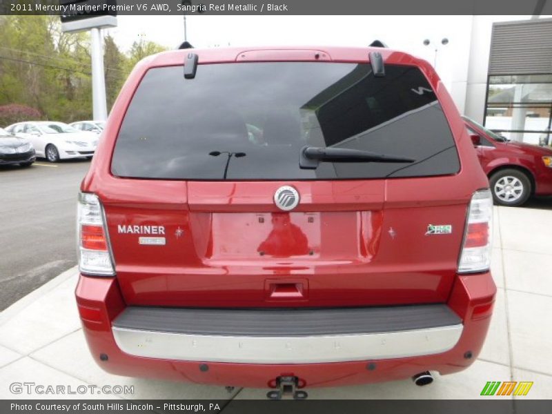Sangria Red Metallic / Black 2011 Mercury Mariner Premier V6 AWD