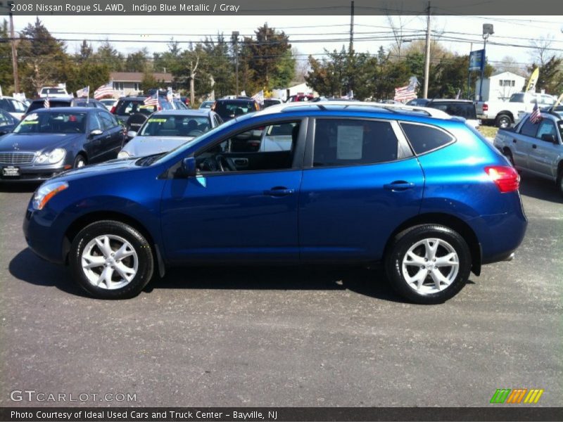 Indigo Blue Metallic / Gray 2008 Nissan Rogue SL AWD