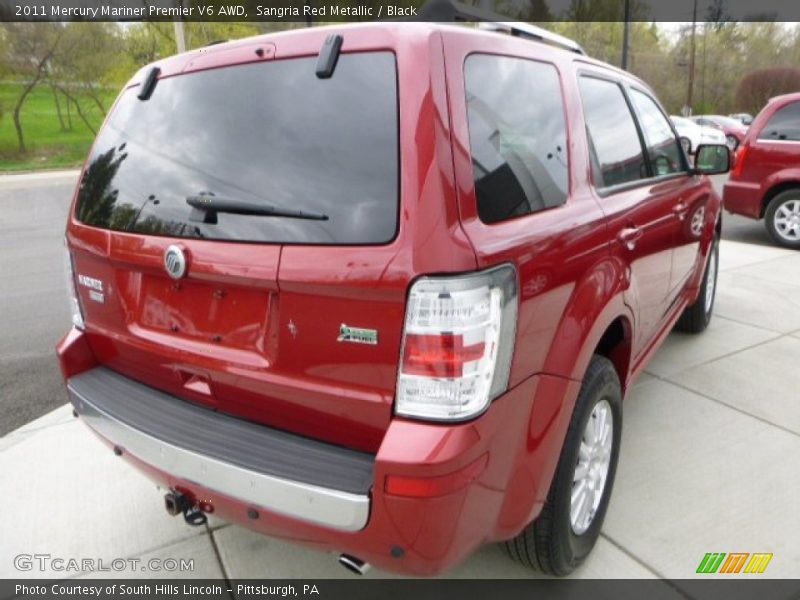 Sangria Red Metallic / Black 2011 Mercury Mariner Premier V6 AWD
