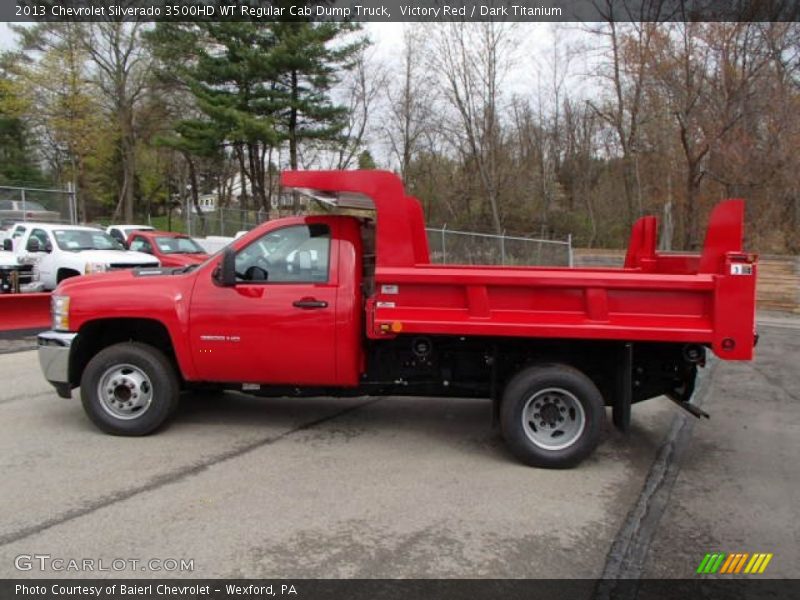 Victory Red / Dark Titanium 2013 Chevrolet Silverado 3500HD WT Regular Cab Dump Truck