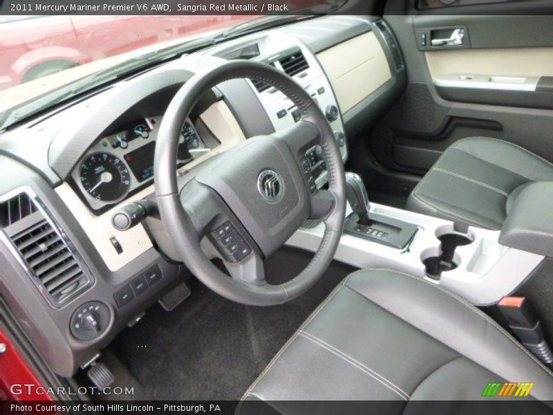 Sangria Red Metallic / Black 2011 Mercury Mariner Premier V6 AWD