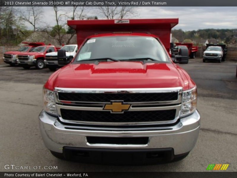 Victory Red / Dark Titanium 2013 Chevrolet Silverado 3500HD WT Regular Cab Dump Truck