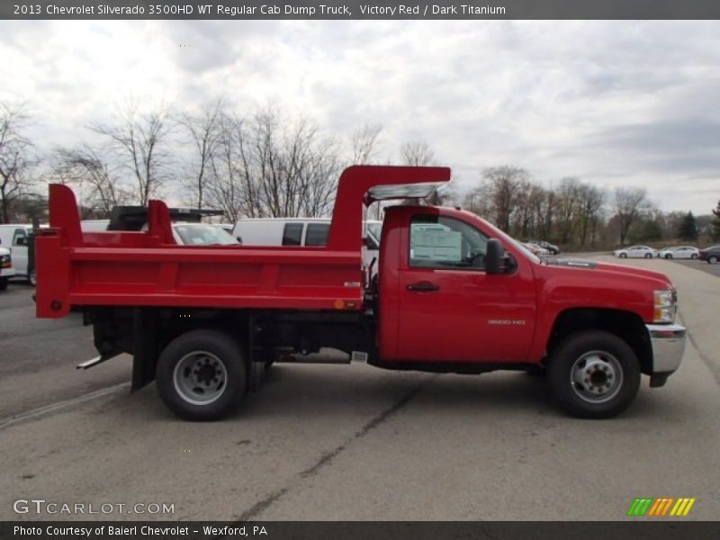 Victory Red / Dark Titanium 2013 Chevrolet Silverado 3500HD WT Regular Cab Dump Truck