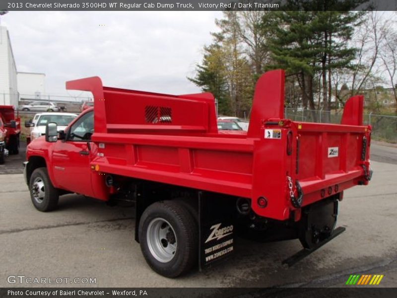 Victory Red / Dark Titanium 2013 Chevrolet Silverado 3500HD WT Regular Cab Dump Truck