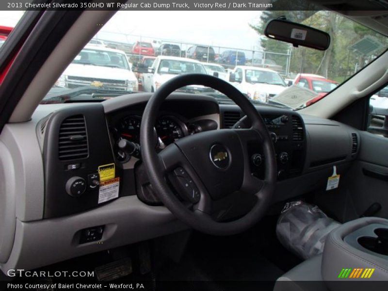 Victory Red / Dark Titanium 2013 Chevrolet Silverado 3500HD WT Regular Cab Dump Truck