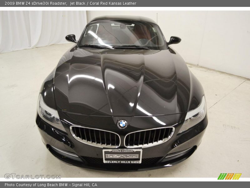 Jet Black / Coral Red Kansas Leather 2009 BMW Z4 sDrive30i Roadster