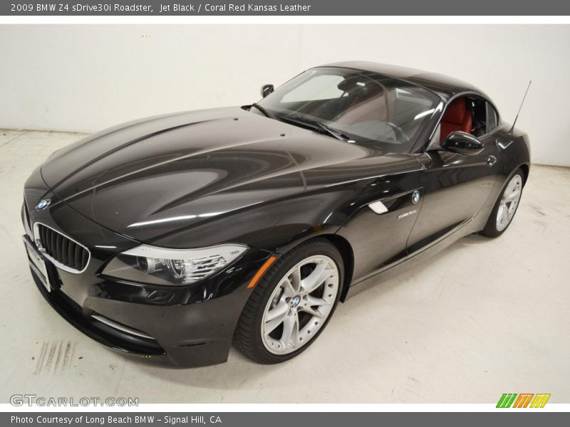 Jet Black / Coral Red Kansas Leather 2009 BMW Z4 sDrive30i Roadster