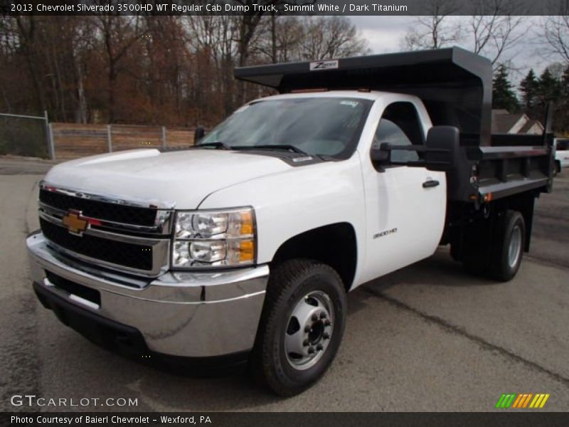 Summit White / Dark Titanium 2013 Chevrolet Silverado 3500HD WT Regular Cab Dump Truck