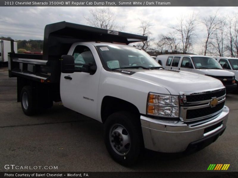 Summit White / Dark Titanium 2013 Chevrolet Silverado 3500HD WT Regular Cab Dump Truck